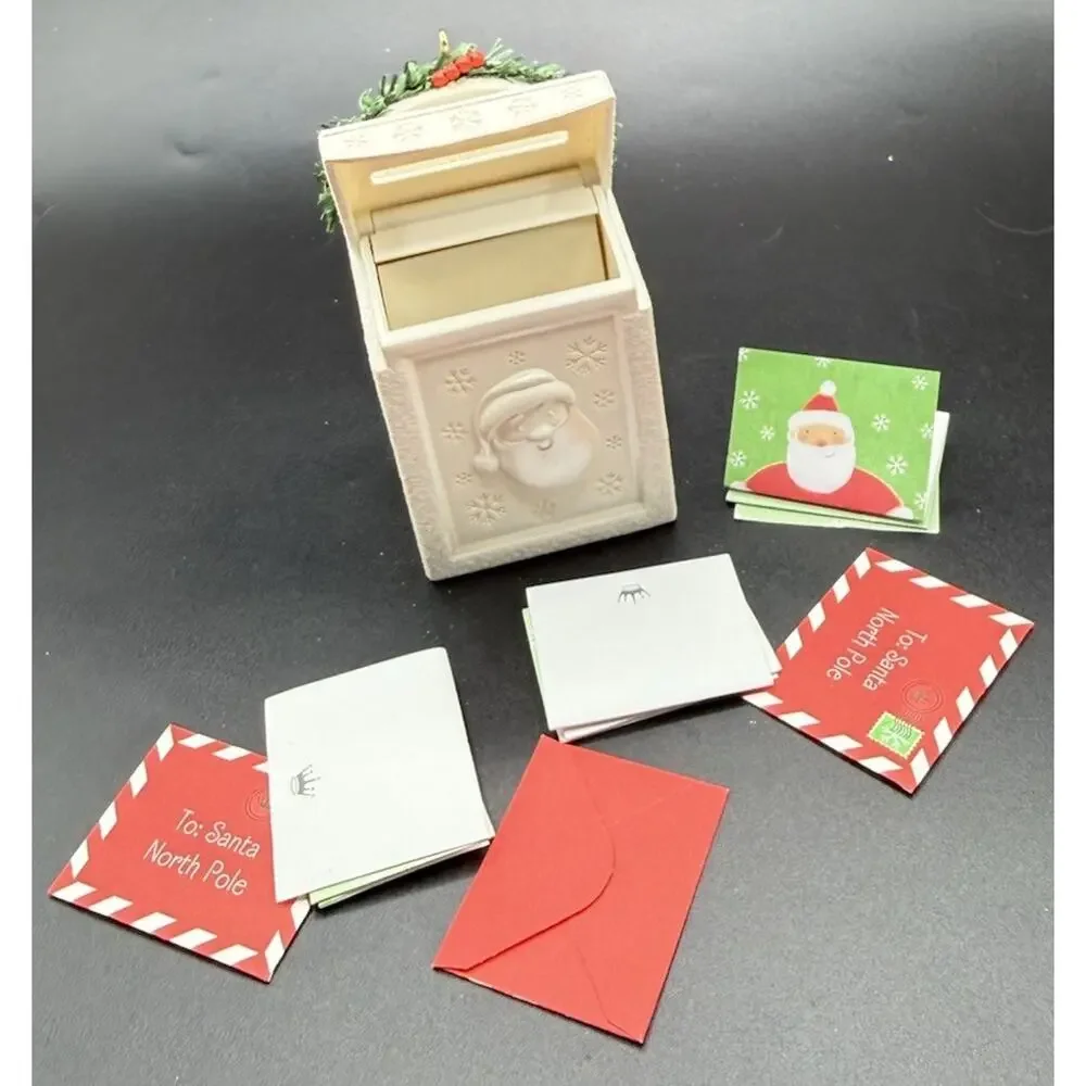 Hallmark Letters For Santa Cards Envelopes Interactive Mailbox Ornament EUC Lo16